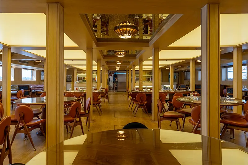 Restaurant aboard the Nile Azur Nile cruise